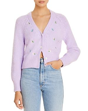 English Factory Embroidered Knit Cardigan
