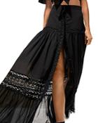 Charo Ruiz Ibiza Ann Crochet Trim Maxi Skirt