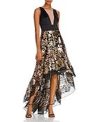 Bronx And Banco Louise Metallic High-low Gown
