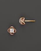 Diamond Mini Stud Earrings In 14k Rose Gold, 0.20 Ct. T.w.