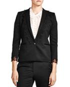 The Kooples Lace-trim Smoking Blazer