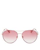 Kate Spade New York Women's Joshelle Mirrored Brow Bar Aviator Sunglasses, 60mm