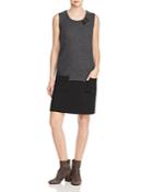 Finity Sleeveless Wool & Quilted Tunic Dress