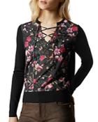 Ted Baker Fern Forest Woven-front Sweater