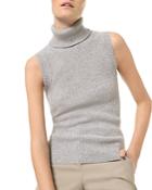 Michael Michael Kors Cashmere Sleeveless Turtleneck Sweater