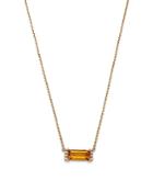 Bloomingdale's Citrine & Diamond Accent Bar Necklace In 14k Yellow Gold, 16-18 - 100% Exclusive
