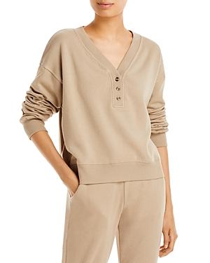 Chaser Drop Shoulder Henley Sweatshirt