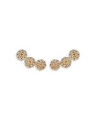 Hueb 18k Yellow Gold Diamond Flower Trio Stud Earrings
