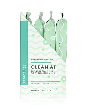 Patchology Clean Af Facial Cleansing Wipes, Pack Of 4