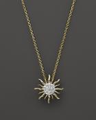 Diamond Sun Pendant Necklace In 14k Yellow Gold, .10 Ct. T.w. - 100% Exclusive