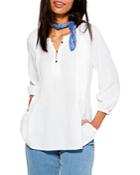 Nic+zoe Double Gauze Pintucked Top
