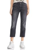 Mother Tomcat Cropped Straight-leg Jeans In Say You're Sorry