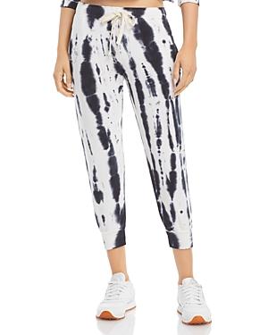 Monrow Tie Dyed Cropped Relaxed Sweatpants