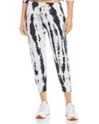 Monrow Tie Dyed Cropped Relaxed Sweatpants