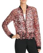 Elie Tahari Glenna Sheer Floral Lace Bomber Jacket - 100% Exclusive