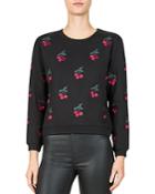 The Kooples Cherry Embroidered Sweatshirt