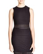 T By Alexander Wang Perforated Jacquard Jersey Top