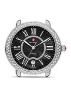 Michele Serein 16 Diamond Black Dial Watch Head, 36mm