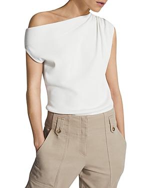 Reiss Mila Draped One Shoulder Knit Top