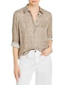 Lafayette 148 New York Scottie Printed Silk Blouse