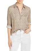 Lafayette 148 New York Scottie Printed Silk Blouse