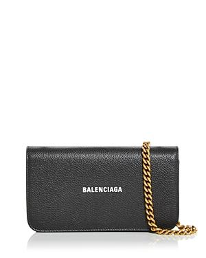 Balenciaga Cash Leather Phone Chain Wallet