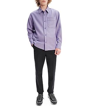 A.p.c. Basile Wool Blend Yarn Dyed Oversized Fit Shirt Jacket