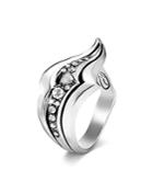 John Hardy Sterling Silver White & Gray Diamond Ring