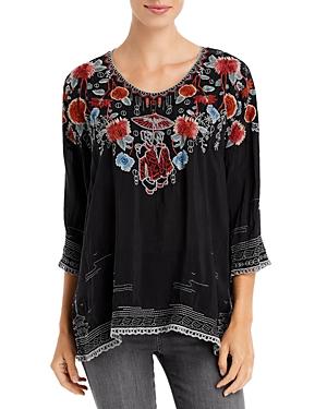 Johnny Was Hamayu Embroidered Blouse