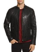 John Varvatos Collection Studded Metal Lambskin Leather Jacket