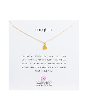 Dogeared Daughter Heart Pendant Necklace, 16