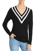 C By Bloomingdale's Varsity-stripe Cashmere Sweater - 100% Exclusive