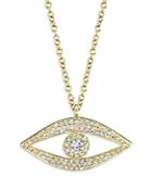 Moon & Meadow 14k Yellow Gold Diamond Evil Eye Pendant Necklace, 18 - 100% Exclusive