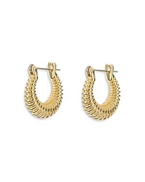 Luv Aj Ridged Mini Martina Hoop Earrings