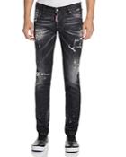 Dsquared2 Distressed Slim Fit Jeans In Black