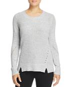 T Tahari Shay Notched Pointelle Sweater