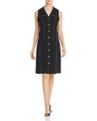 Donna Karan New York Sleeveless Contrast-stitch Dress