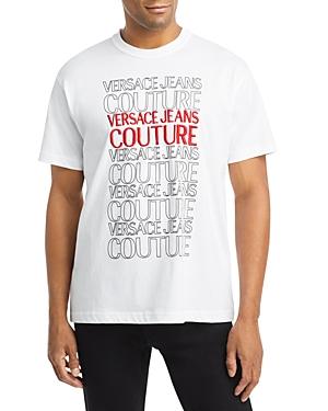 Versace Jeans Couture Cotton Embroidered Logo Graphic Tee