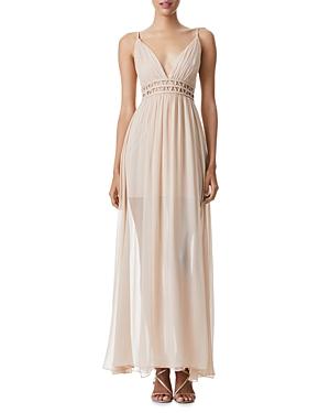 Alice And Olivia Rya Draped Silk Braided Waist Maxi Dress