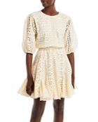 Rhode Molly Eyelet Open Back Mini Dress
