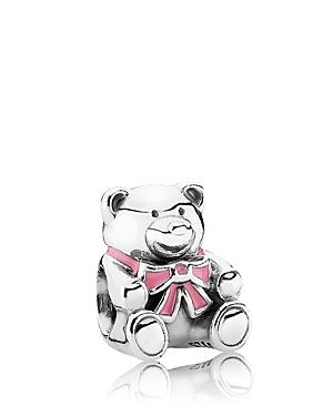 Pandora Charm - Sterling Silver & Enamel It's A Girl, Moments Collection