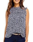 Vineyard Vines Geo Smocked Sleeveless Top