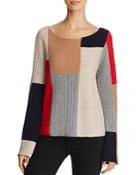 Joie Adene Color-blocked Wool & Cashmere Sweater