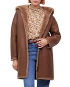 Gerard Darel Marine Reversible Sheepskin Coat