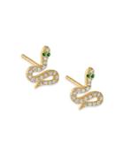Adina's Jewels Pave Snake Stud Earrings