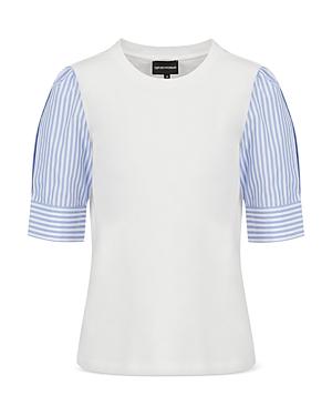 Emporio Armani Striped Sleeves Top