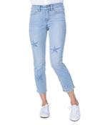 Nydj Petites Sheri Laser-cut Star Ankle Jeans In Clean Cloud Nine