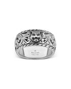 Gucci Sterling Silver Feline Head Carved Ring