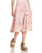 Donna Karan New York Floral-print Midi Skirt