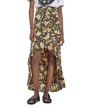 The Kooples Vintage Flowers High Low Skirt